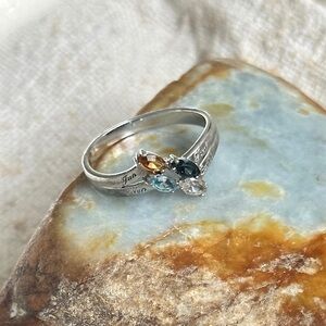 Multi gemstone Sterling Silver ring